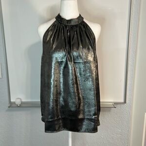 LOFT Silver Flowy halter tank Large